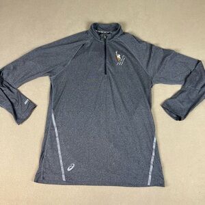 Asics Quarter Zip Pullover Long Sleeve Shirt, 2014 New York City Marathon. Sz M